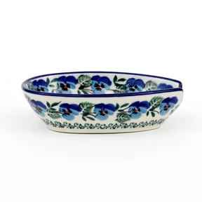 Podstawka pod łyżkę 381 12/8,5cm <br> 2273X Kobaltowe bratki